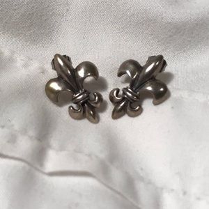 Mignon Faget Fleur de Lis Stud Earrings